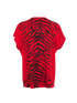 Saint Laurent Animal Print T-Shirt, &pound;125, Clothing, Red, Cotton, Back view