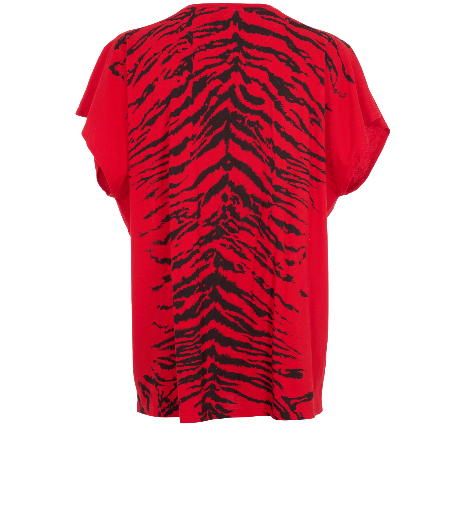 Saint Laurent Animal Print T-Shirt, &pound;125, Clothing, Red, Cotton, Back view