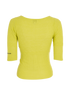 Ganni Jacquard Knit Top, &pound;45, Clothing, Yellow, Wool, Back view
