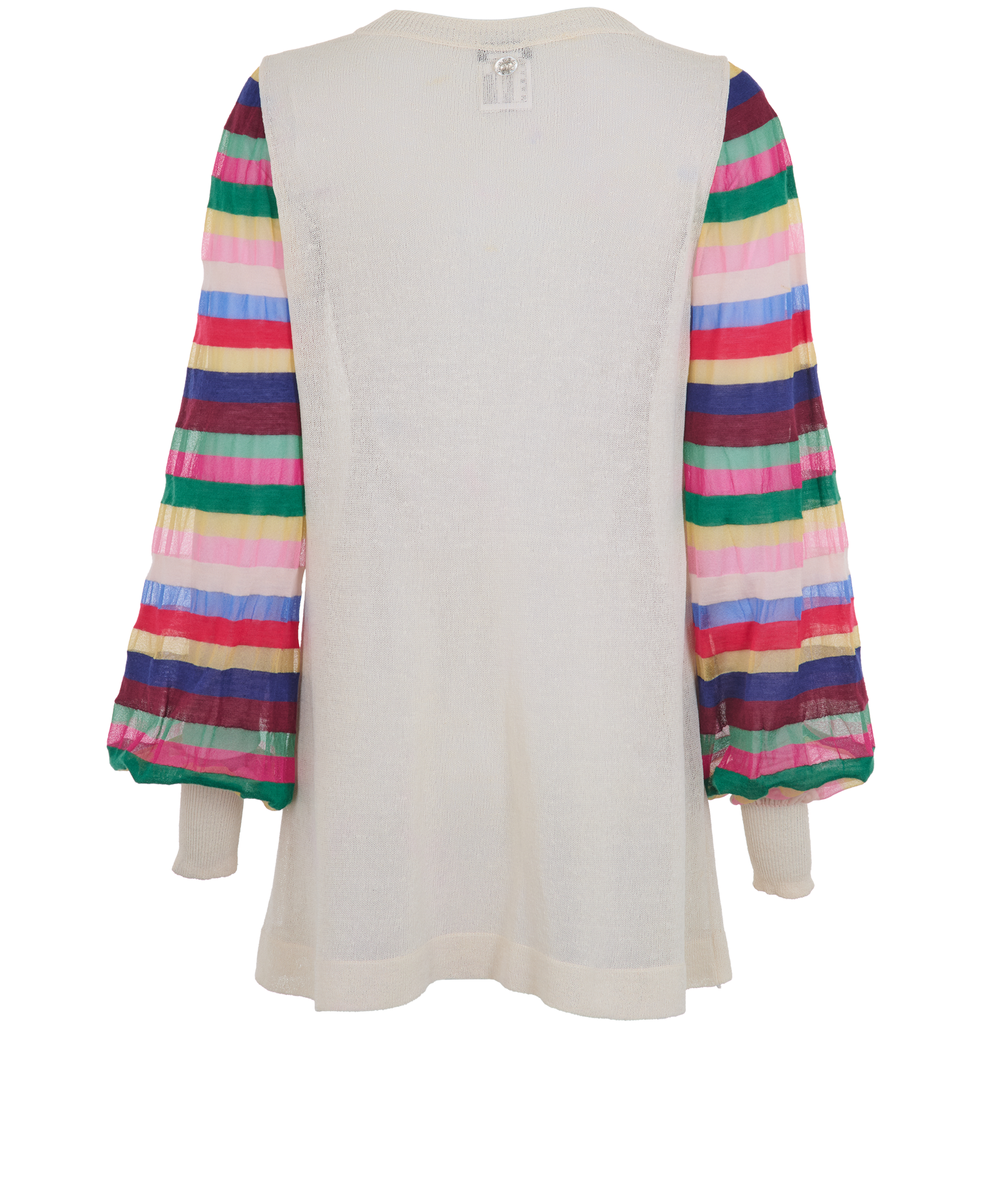 Chanel Sheer Knit Top, &pound;390, Clothing, Cream, Silk, Back view