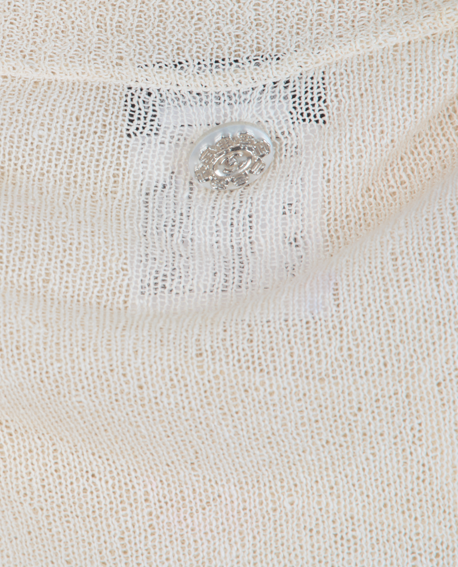 Chanel Sheer Knit Top, &pound;390, Clothing, Cream, Silk, Other view