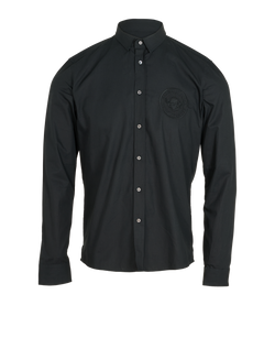 Balmain Logo Shirt, Mens, Cotton, Black, Sz S, 2*
