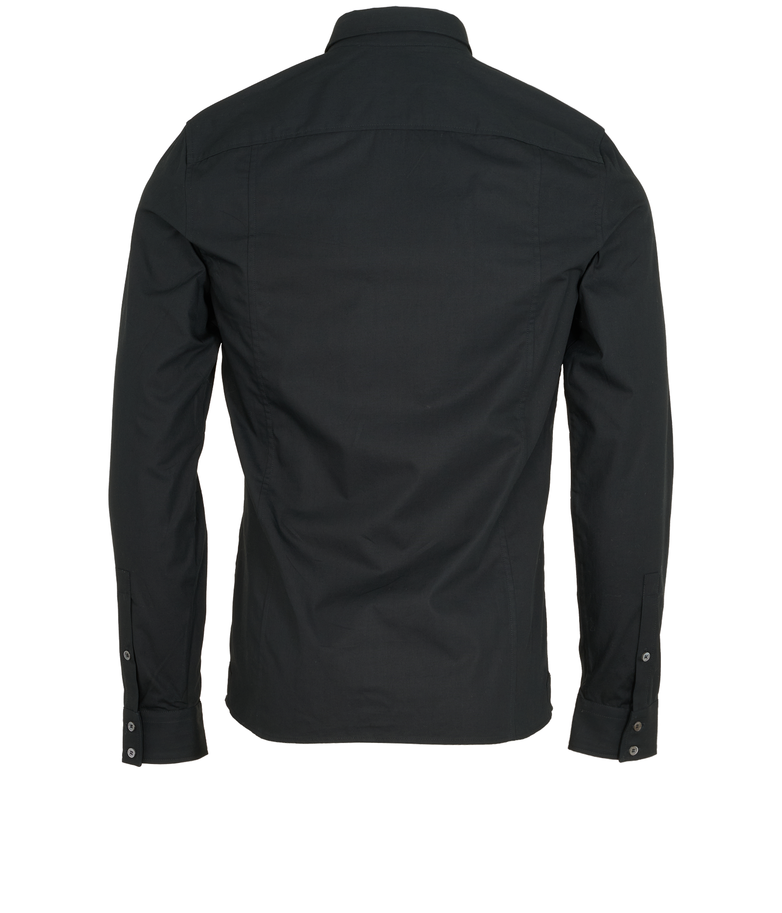 Balmain Logo Shirt, &pound;130, Clothing, Black, Cotton, Back view