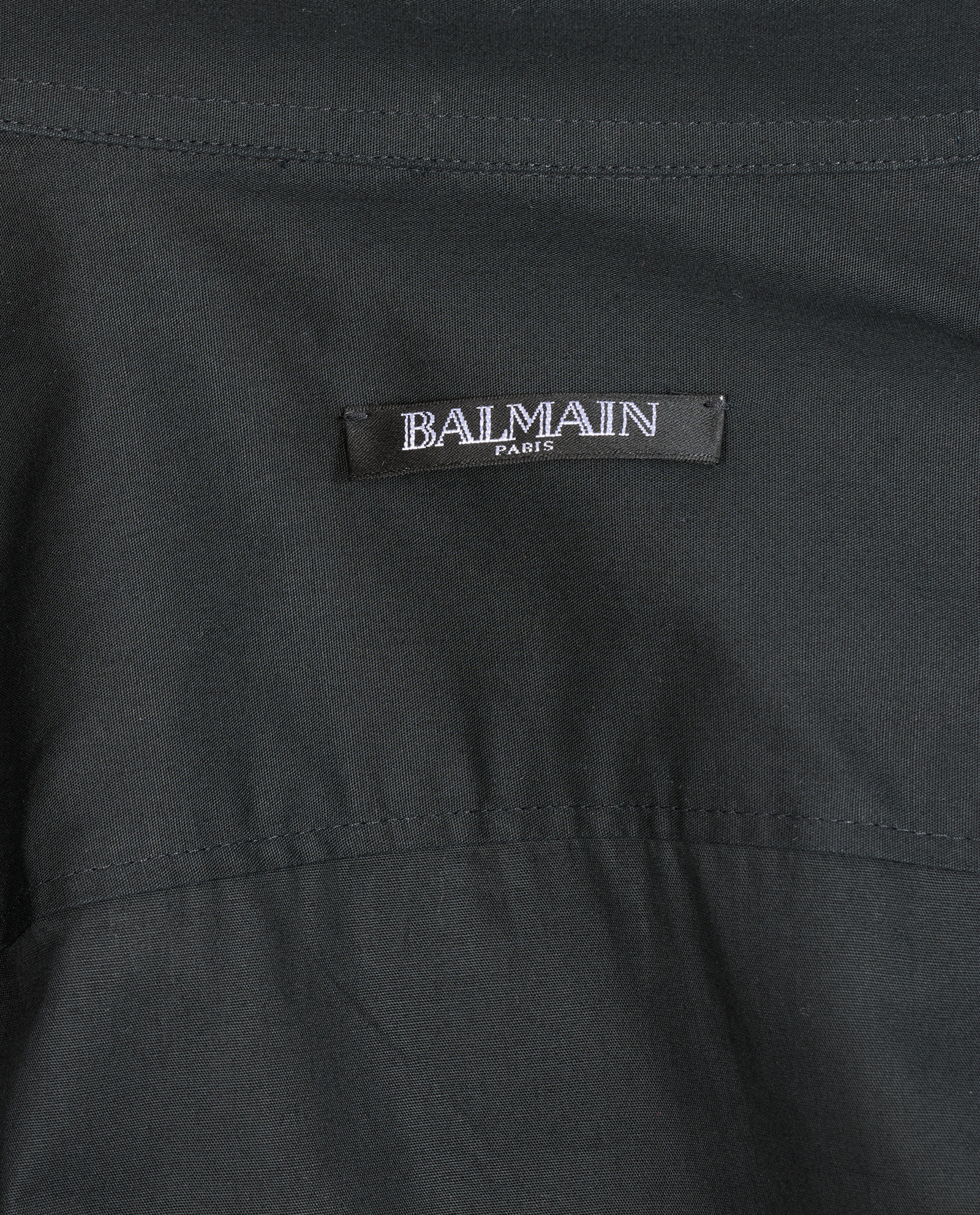 Balmain Logo Shirt, &pound;130, Clothing, Black, Cotton, Other view
