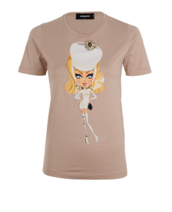 D-Squared Slim Fit T-Shirt, Cotton, Pink, Sz S, 3*