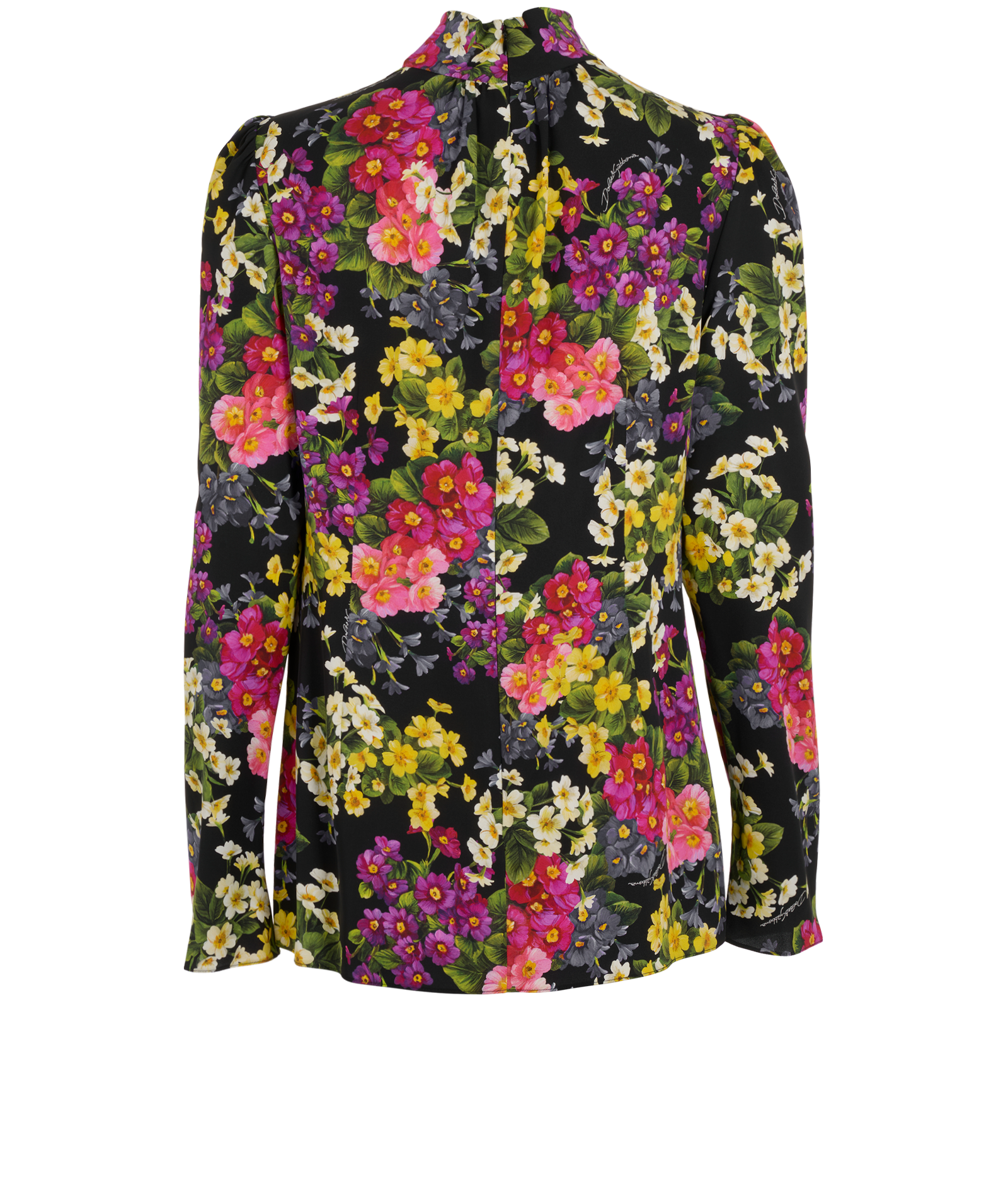 Dolce & Gabbana Floral Blouse, &pound;150, Clothing, Black, Silk, Back view