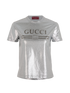Gucci Laminated Logo T-Shirt, &pound;195, Clothing, Silver, Cotton, Front view