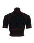 Gucci GG Scuba Crop Top, &pound;190, Clothing, Black/Red, Polyester (Polymer), Back view