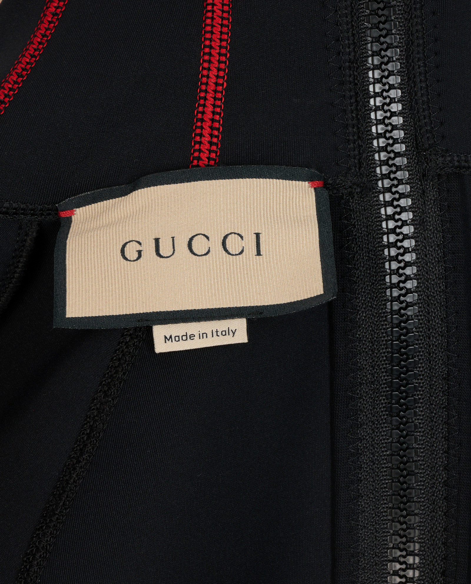 Gucci GG Scuba Crop Top, &pound;190, Clothing, Black/Red, Polyester (Polymer), Other view