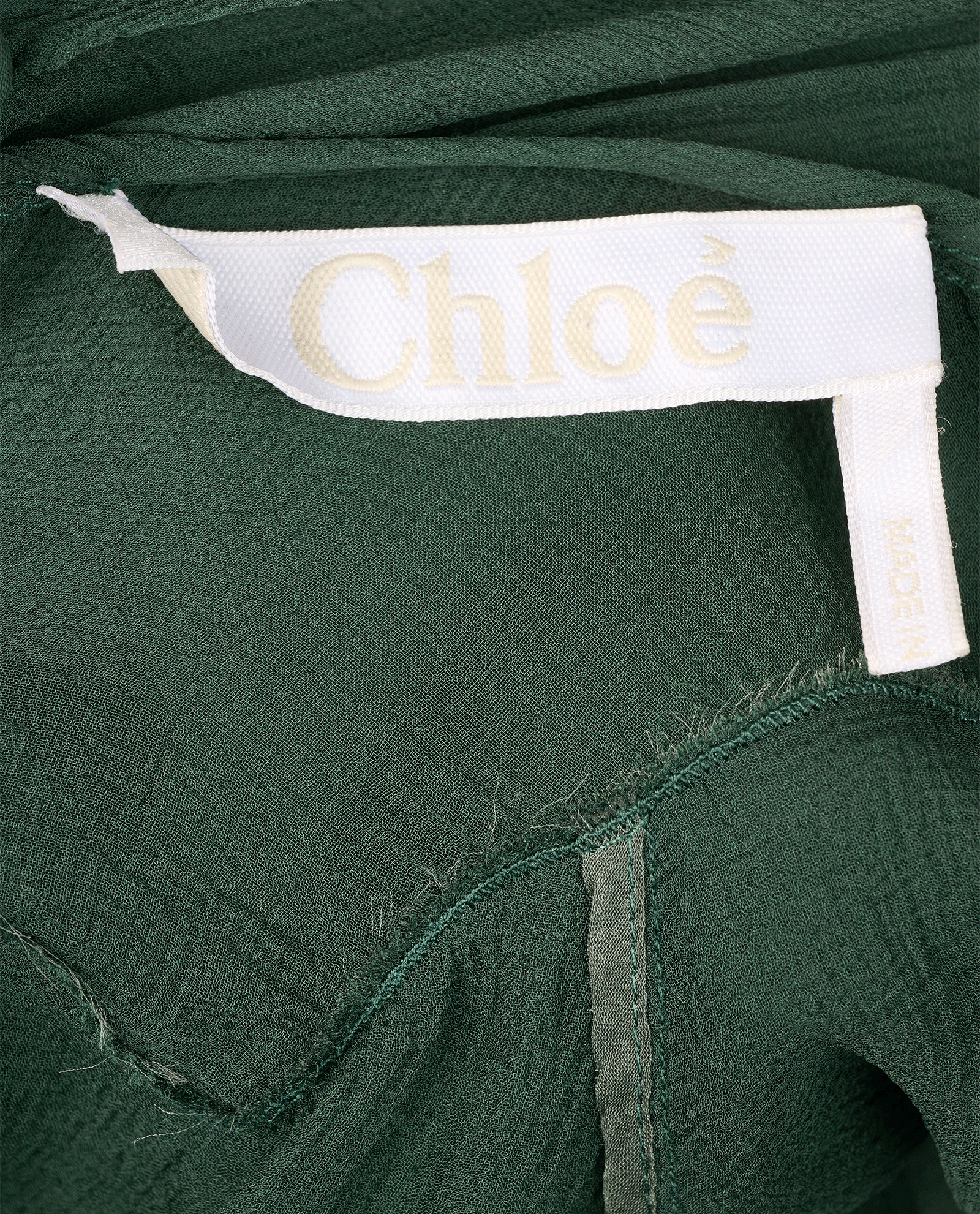 Chloe Ruffles Blouse, &pound;210, Clothing, Green, Silk, Other view