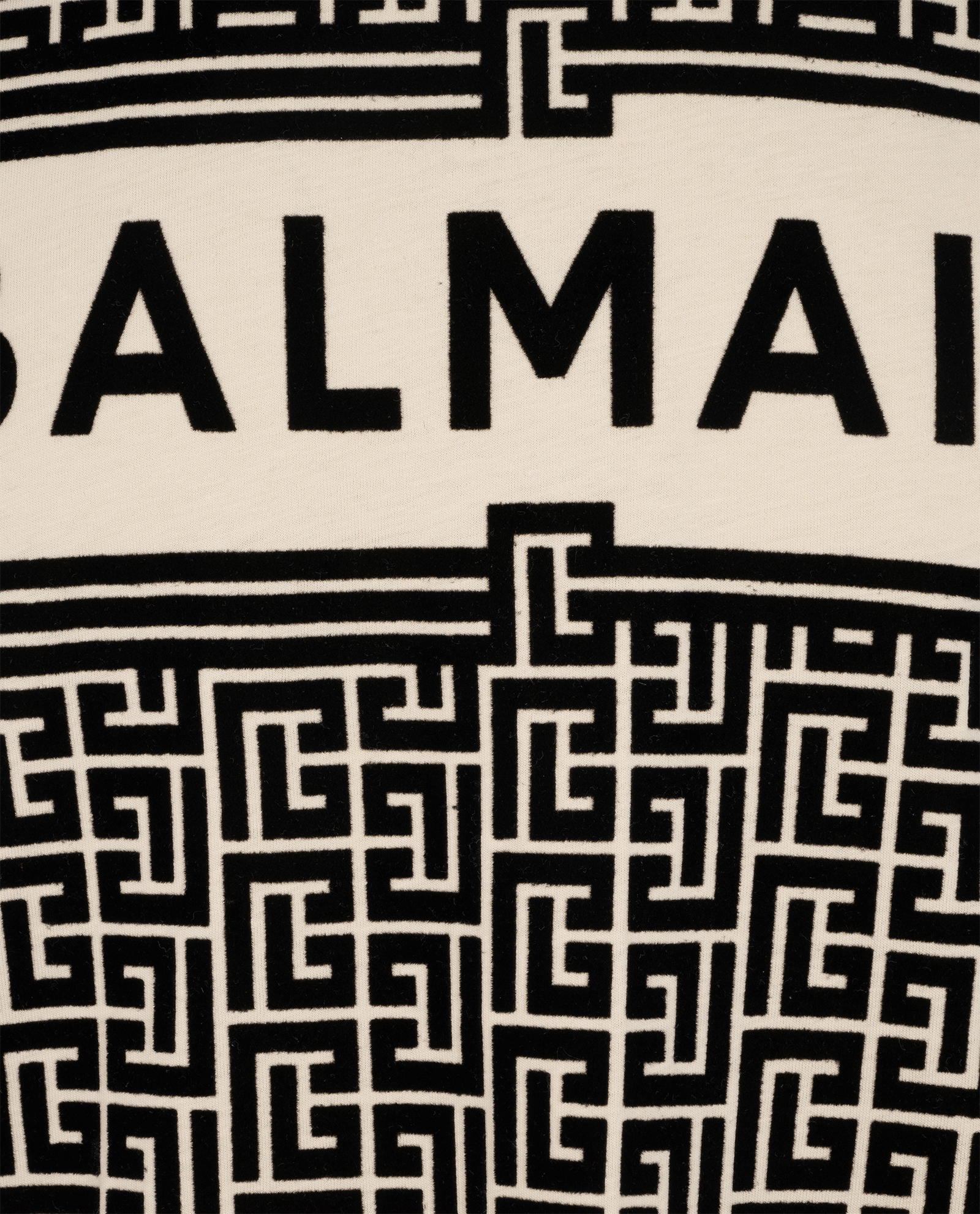 Balmain Classic Fit Flock T-Shirt, &pound;120, Clothing, Black/White, Cotton, Other view