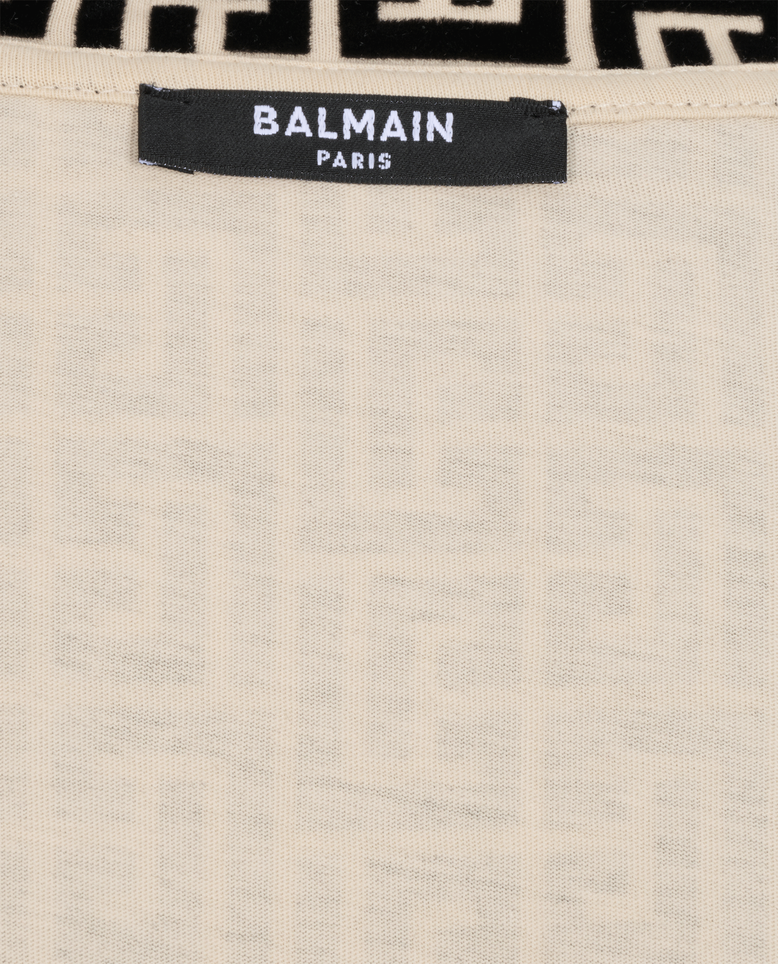Balmain Classic Fit Flock T-Shirt, &pound;120, Clothing, Black/White, Cotton, Other view