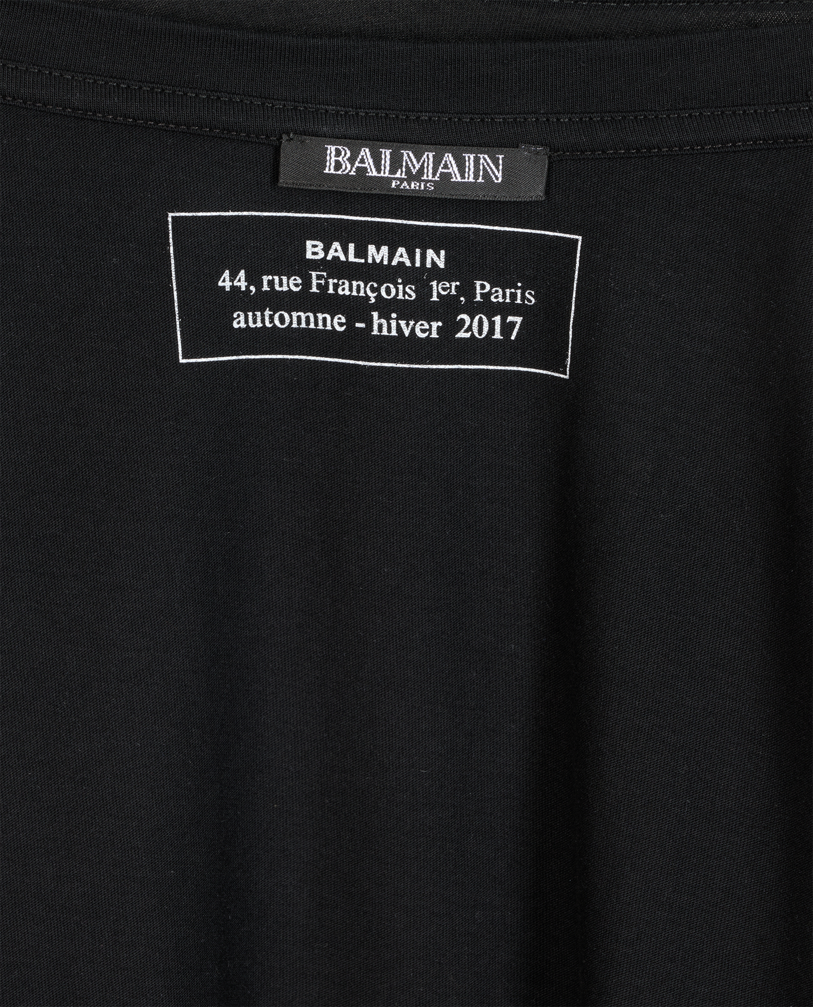 Balmain Logo T-shirt, &pound;110, Clothing, Black, Cotton, Other view