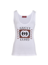 Gucci Interlocking G Tank Top, &pound;140, Clothing, White, Cotton, Front view
