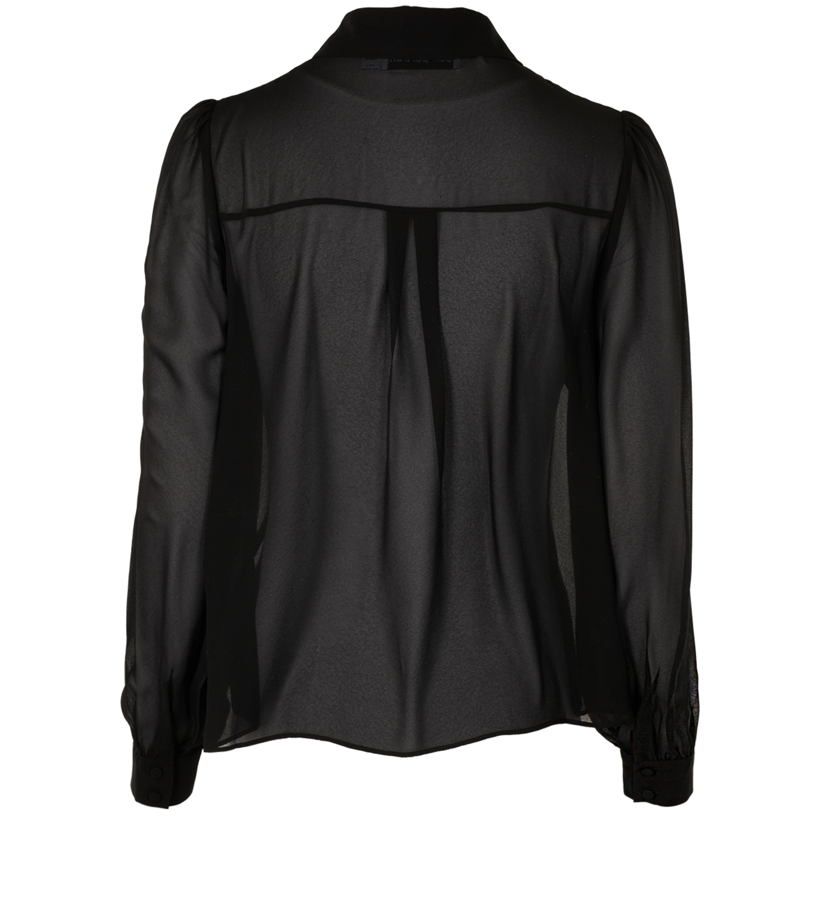 Self-Portrait Lace Pleated Blouse, &pound;120, Clothing, Black, Polyester Mix, Back view