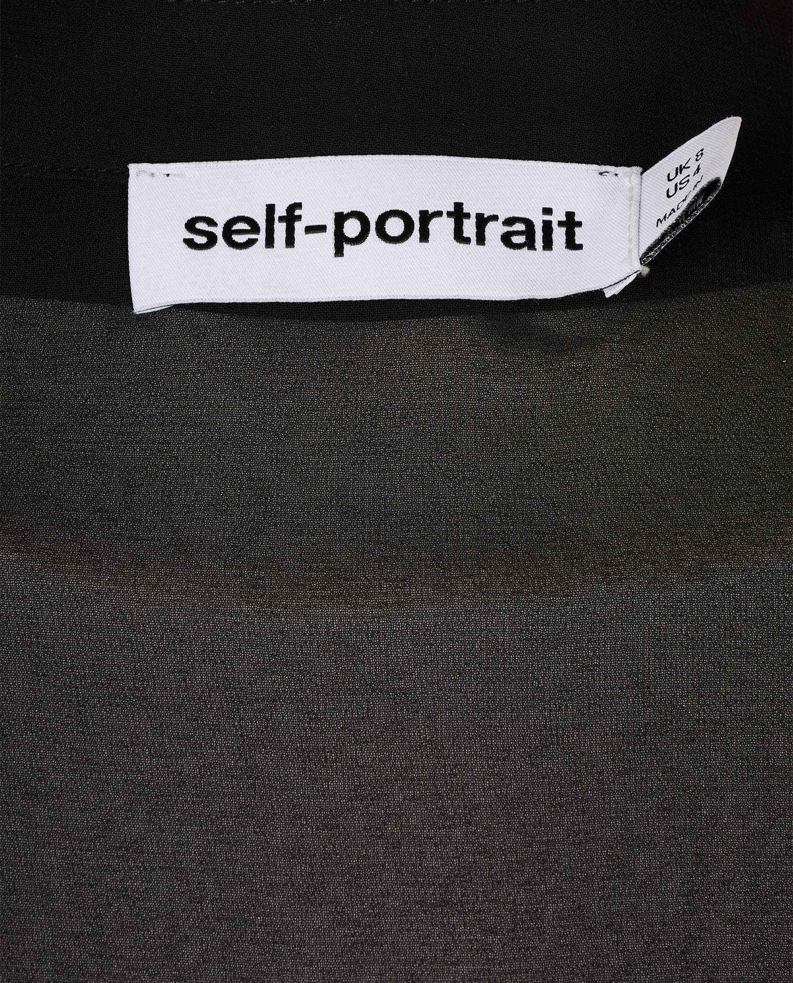 Self-Portrait Lace Pleated Blouse, &pound;120, Clothing, Black, Polyester Mix, Other view