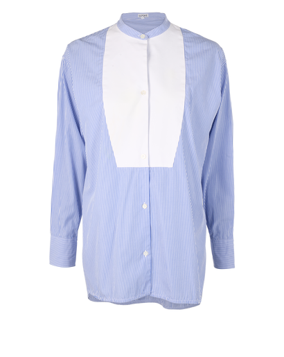 Loewe Pinstripe Shirt, &pound;140, Clothing, Blue/White, Cotton, Front view