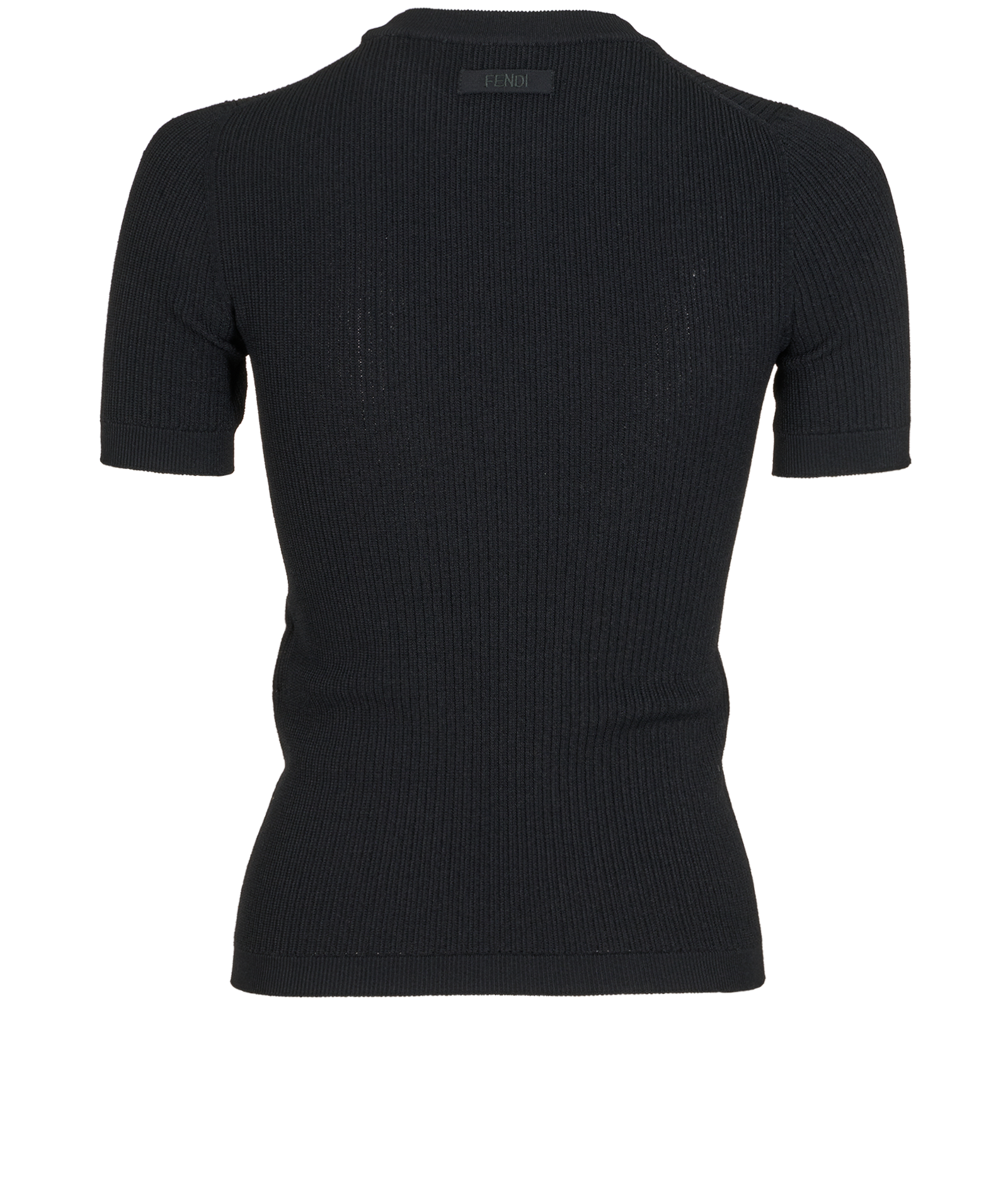 Fendi Short Sleeve Top, &pound;180, Clothing, Black, Viscose, Back view