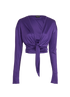 Tom Ford Wrap Blouse, &pound;110, Clothing, Purple, Viscose, Front view
