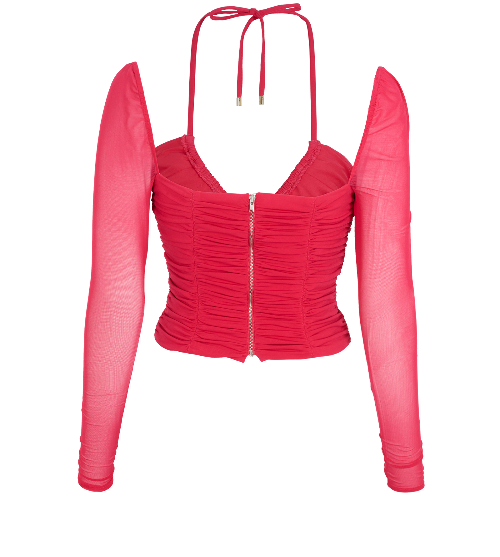 Self-Portrait Jersey Cut Out Top, &pound;60, Clothing, Pink, Polyester (Polymer), Back view