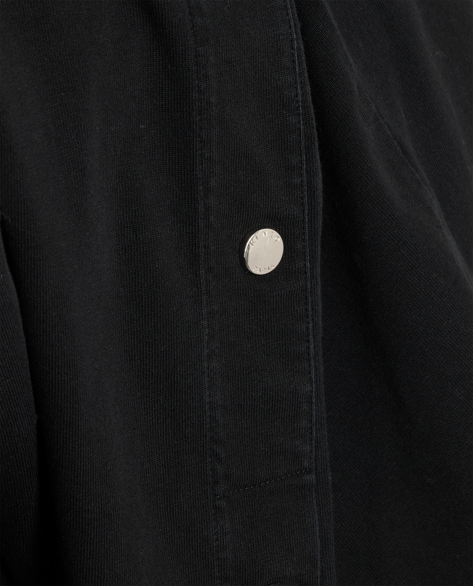 Kenzo Snap-Button Details Top, &pound;50, Clothing, Black, Cotton, Other view