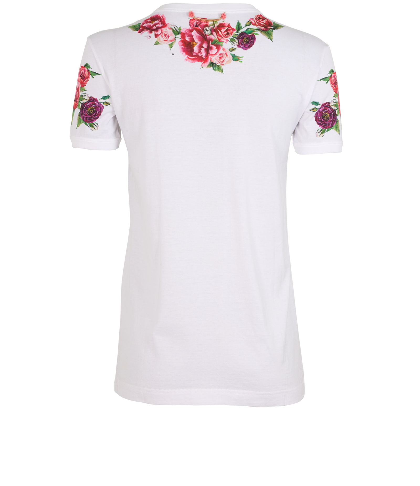 Dolce & Gabbana Rose T-Shirt, &pound;150, Clothing, White, Cotton, Back view