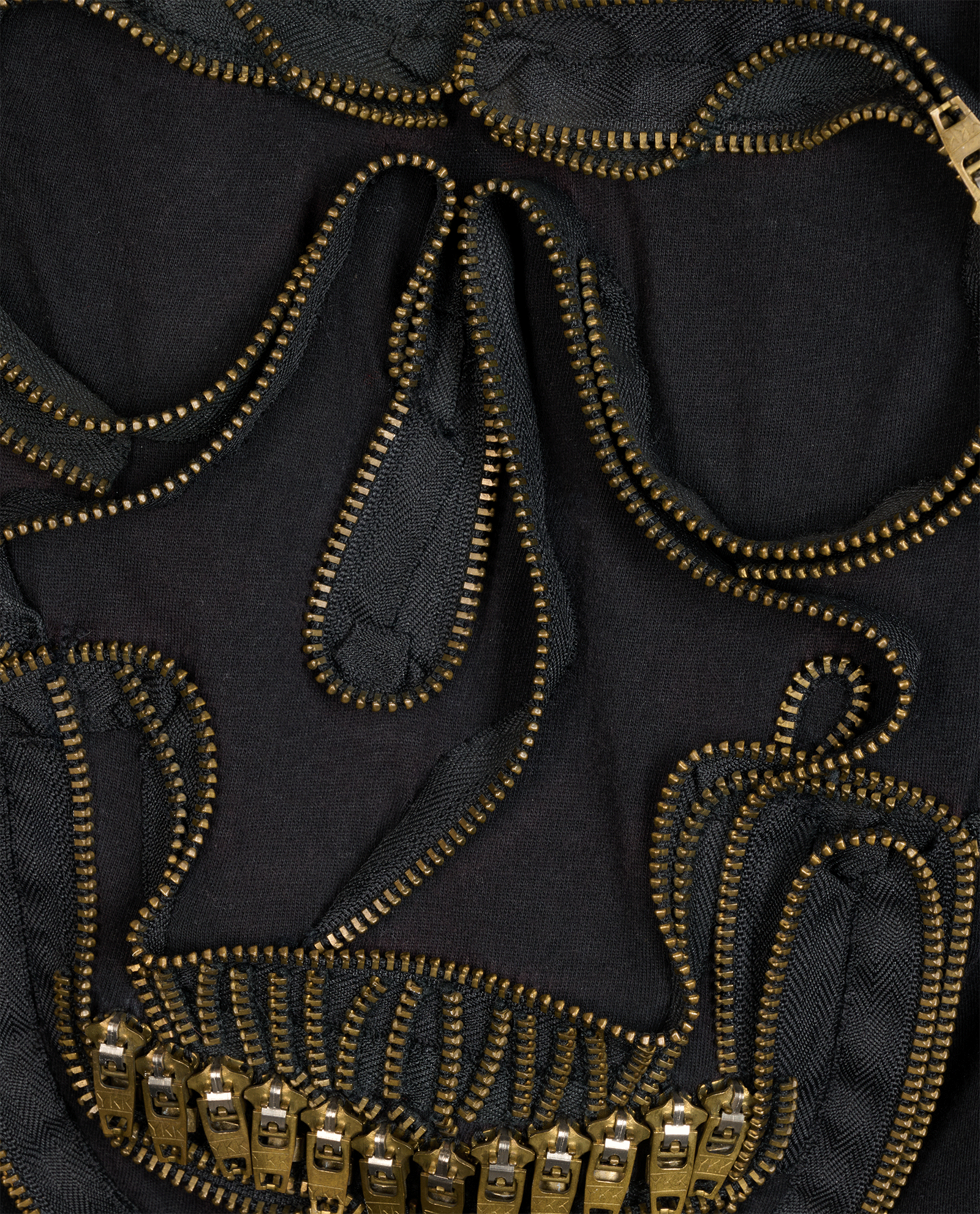 Alexander McQueen Zip-Detail Skull T-Shirt, &pound;170, Clothing, Black, Cotton, Other view