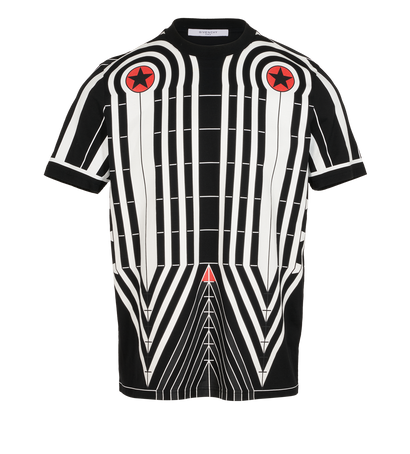 Givenchy Graphic Print T-Shirt, &pound;120, Clothing, Black, Cotton, Front view