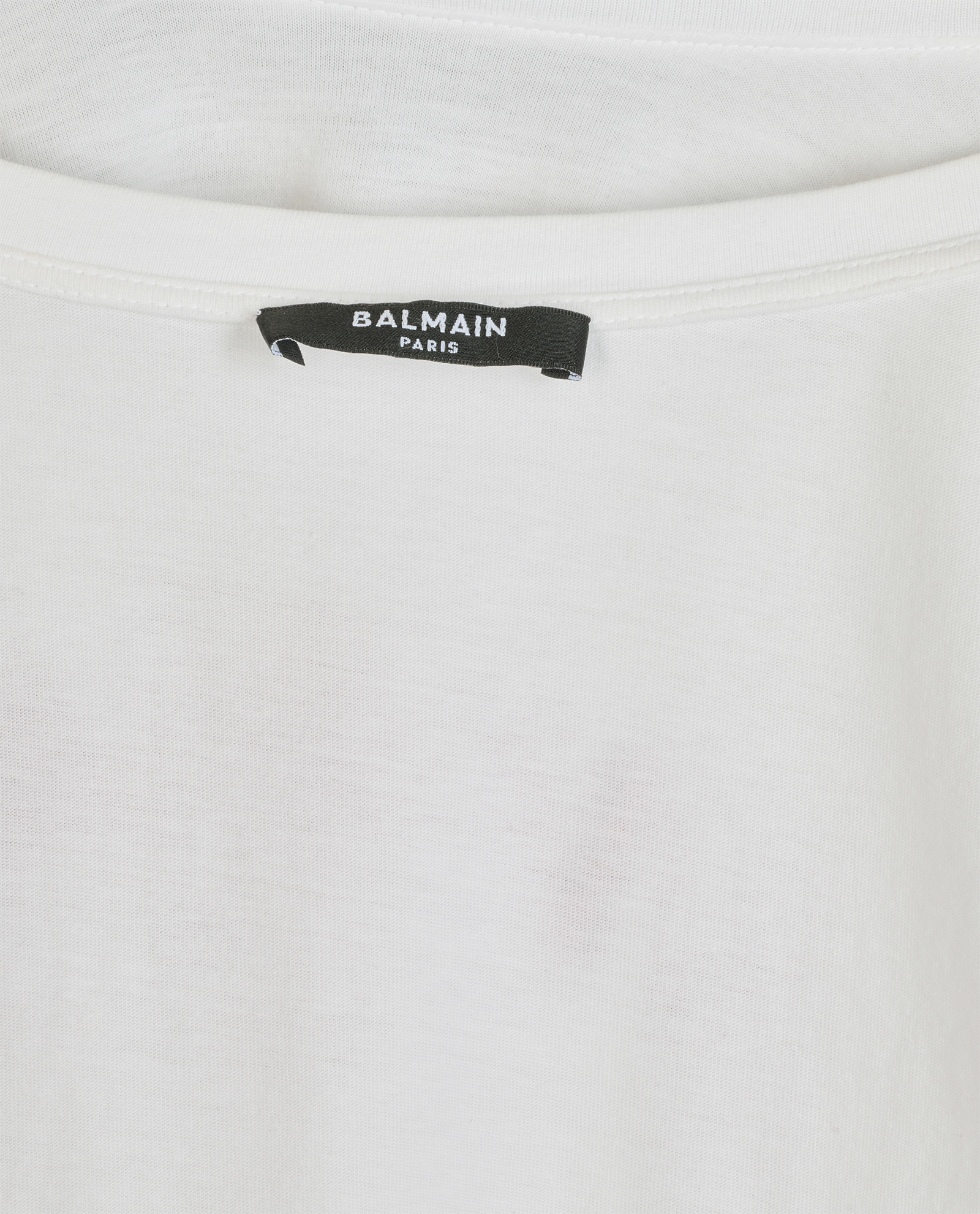 Balmain Beaded Logo T-Shirt, &pound;120, Clothing, White, Cotton, Other view