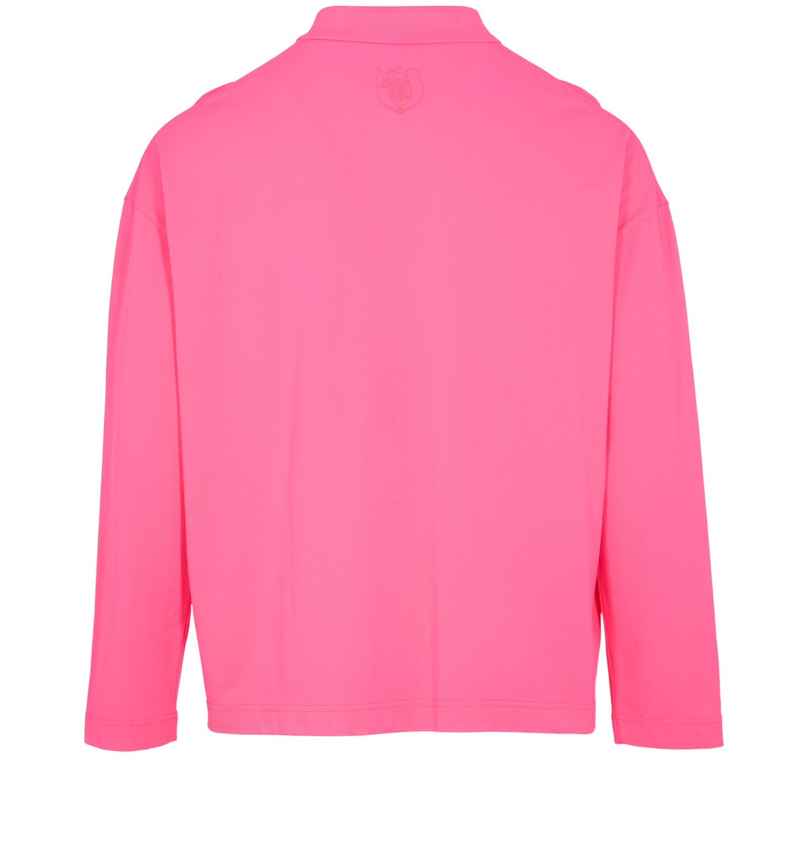 Loewe Long Sleeve Polo Shirt, &pound;230, Clothing, Pink, Polyester Mix, Back view