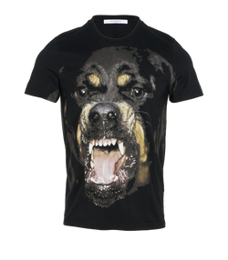 Givenchy Rottweiler T-Shirt, Mens, Cotton, Black, Sz XS, 2*