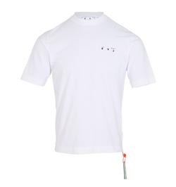 Off-White Logo Print T-Shirt, Mens, Cotton, White, Sz 2XS, 3*