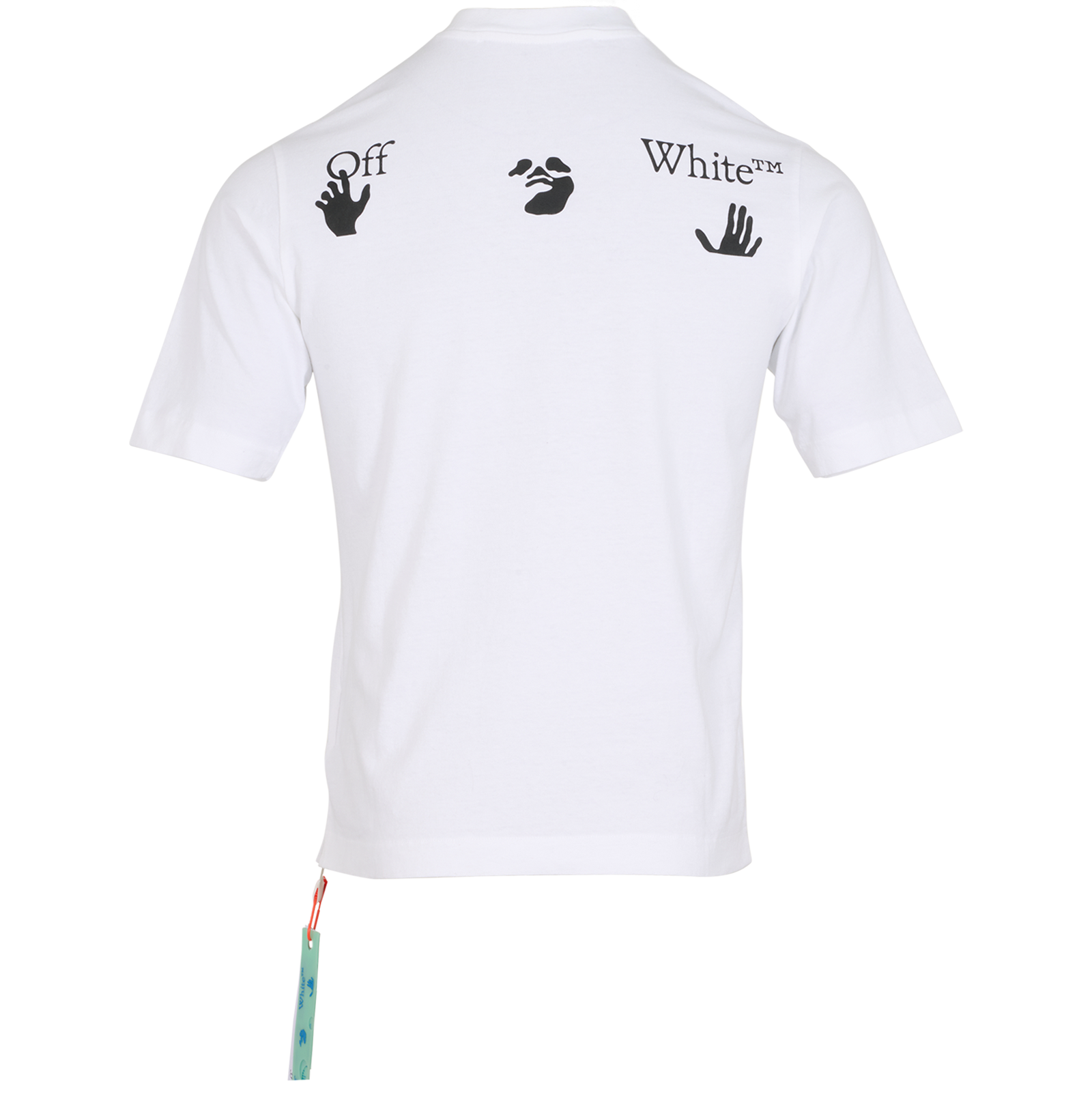 Off-White Logo Print T-Shirt, &pound;70, Clothing, White, Cotton, Back view