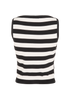 Balmain Striped Top, &pound;180, Clothing, Black/White, Polyester (Polymer)/Viscose, Back view