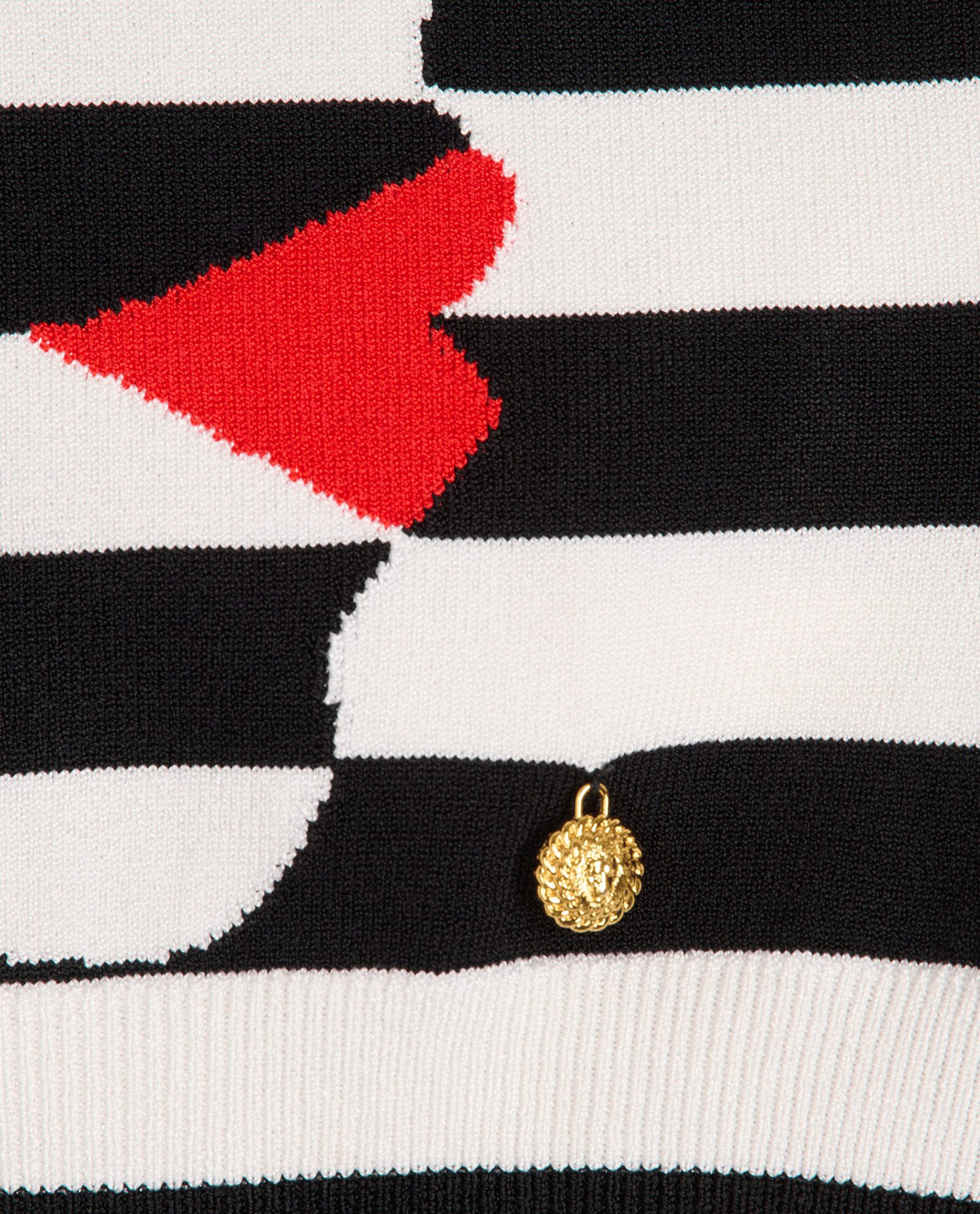 Balmain Striped Top, &pound;180, Clothing, Black/White, Polyester (Polymer)/Viscose, Other view