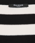 Balmain Striped Top, &pound;180, Clothing, Black/White, Polyester (Polymer)/Viscose, Other view