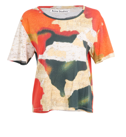 Acne Studios SS14 Printed T-Shirt, £85, Clothing, Black/Cream/Red, Cotton, Front view