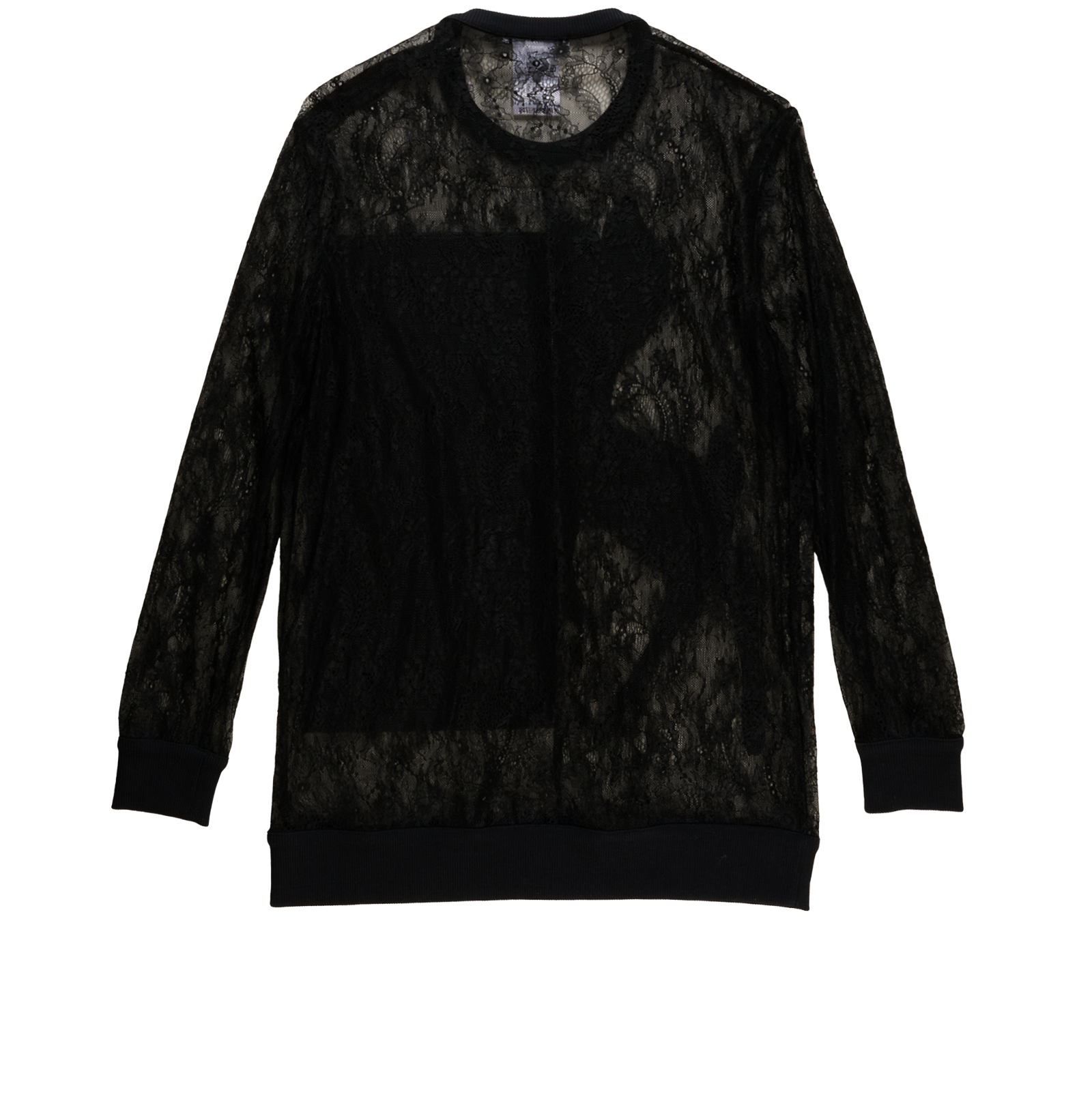 Givenchy Bambi Print Lace Top, &pound;250, Clothing, Black, Polyester (Polymer)/Viscose, Back view