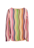 Missoni Striped Long Sleeve Top, &pound;180, Clothing, Green/Orange/Pink, Cotton/Viscose, Back view