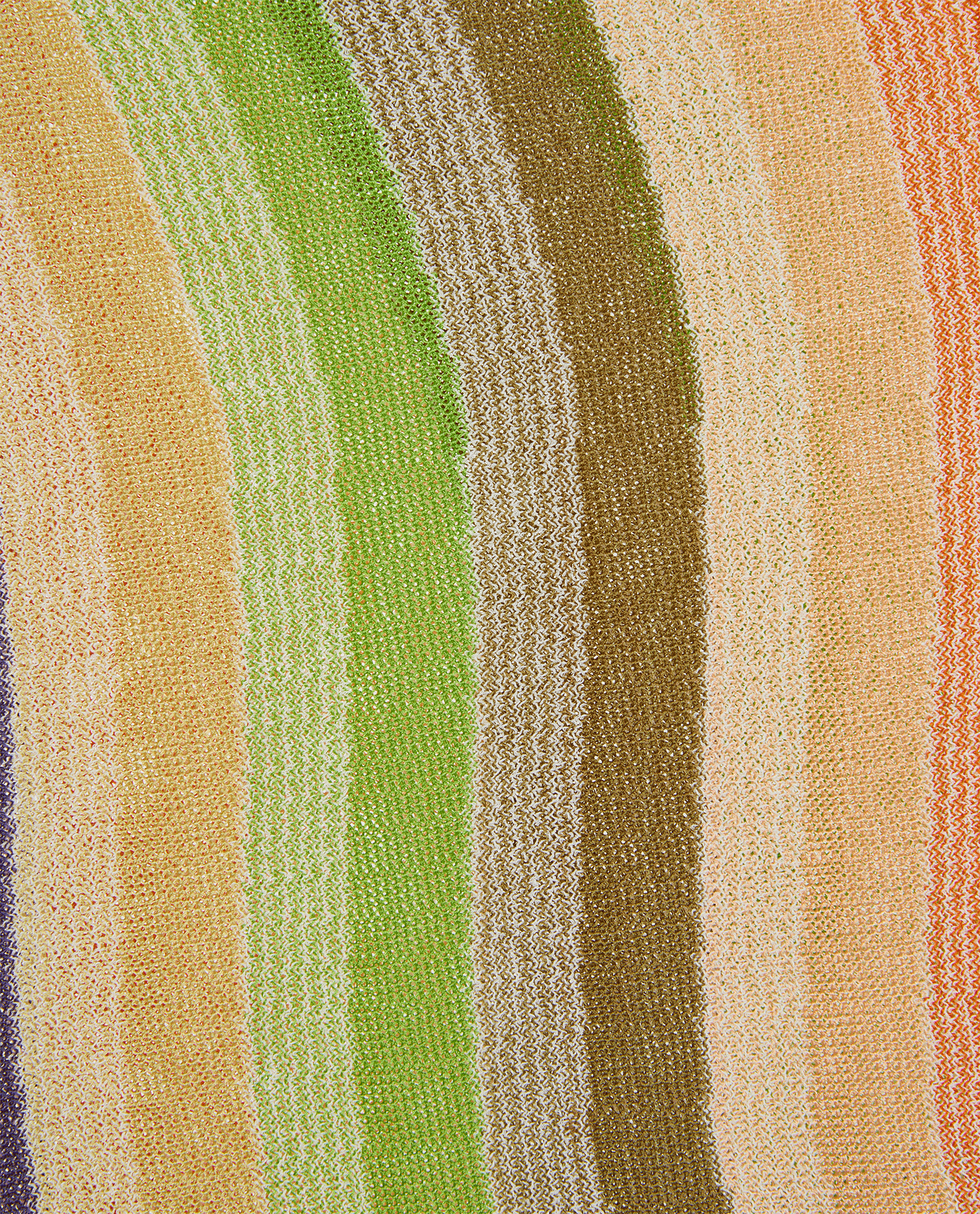 Missoni Striped Long Sleeve Top, &pound;180, Clothing, Green/Orange/Pink, Cotton/Viscose, Other view