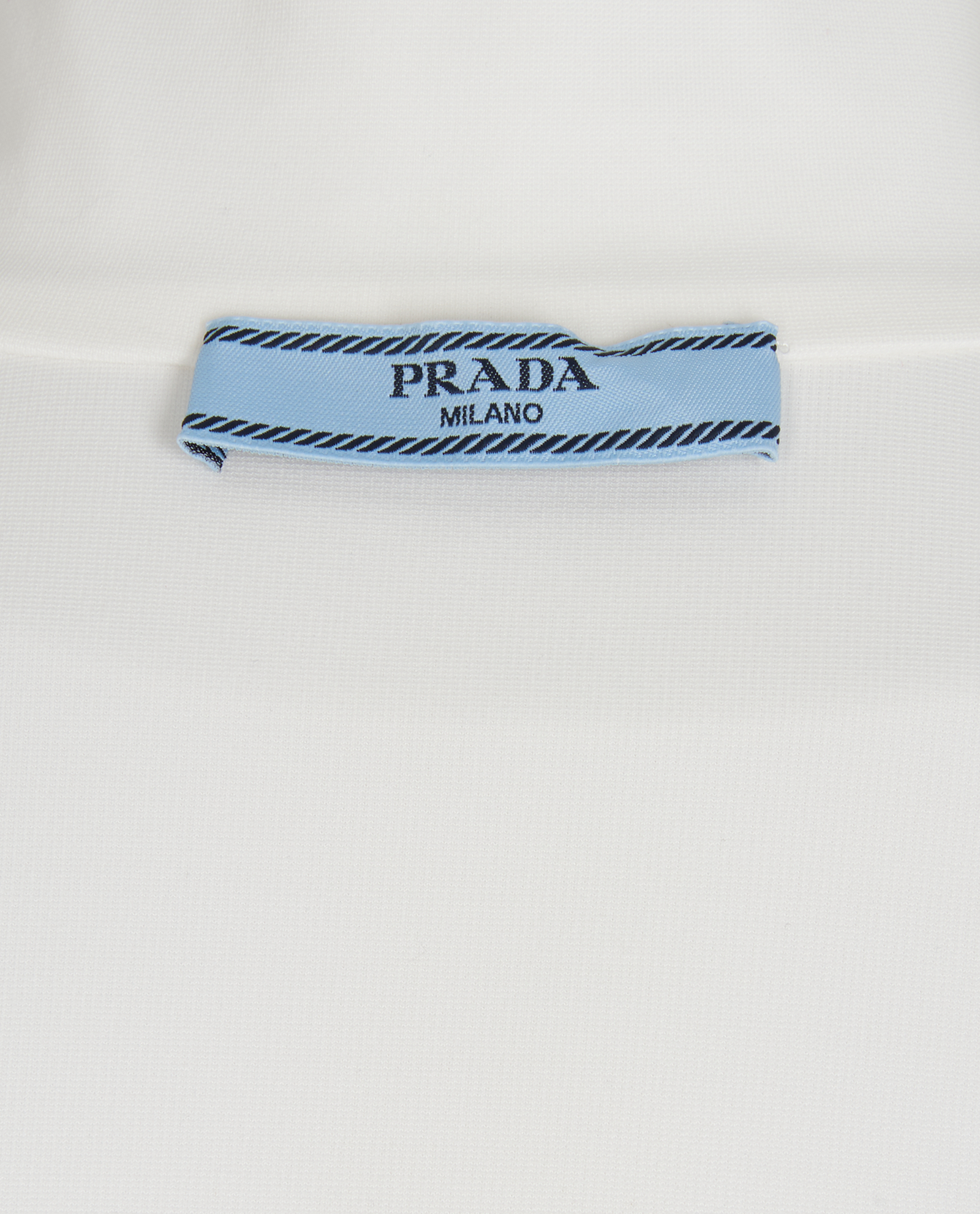 Prada Half Zip Logo Top, &pound;250, Clothing, Cream, Polyester (Polymer), Other view