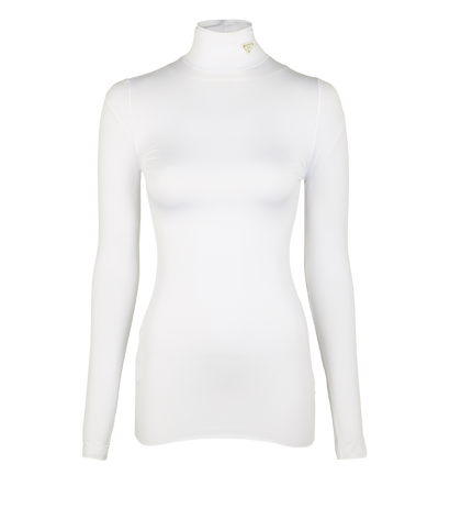 Prada High Neck Top, &pound;250, Clothing, White, Polyester (Polymer), Front view