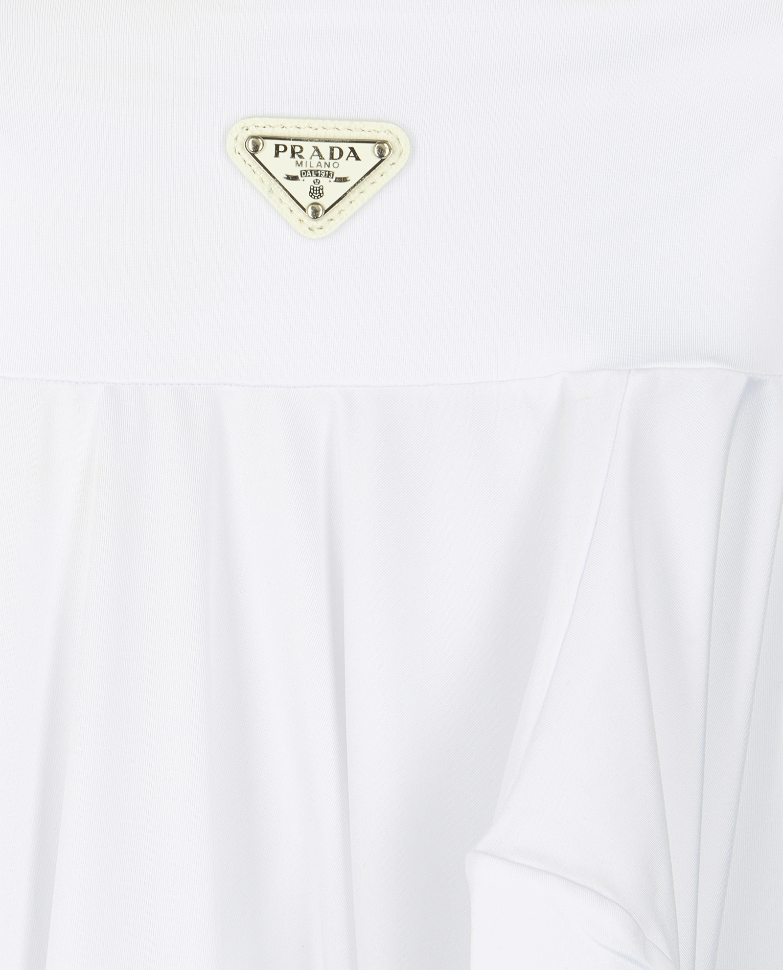 Prada High Neck Top, &pound;250, Clothing, White, Polyester (Polymer), Other view