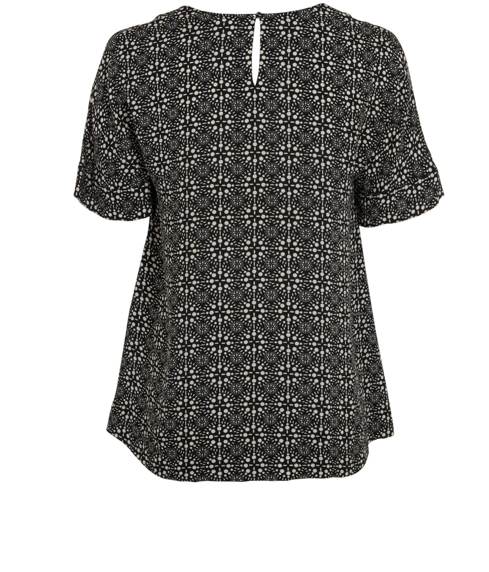 Joseph Print Blouse, &pound;80, Clothing, Black/White, Silk, Back view