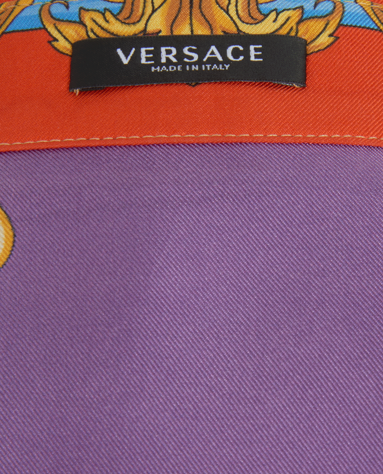 Versace Barocco Print Shirt, &pound;295, Clothing, Orange/Purple, Silk, Other view
