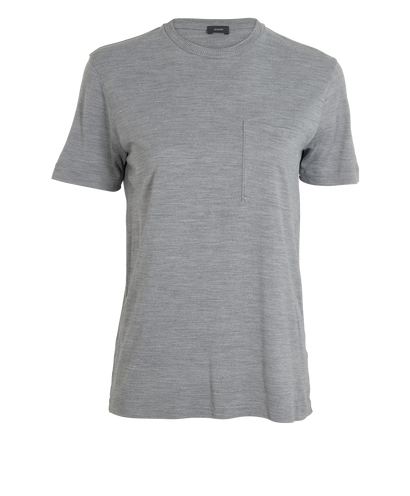 Joseph T-Shirt, &pound;50, Clothing, Grey, Silk, Front view