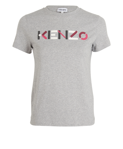 Kenzo Logo T-Shirt, &pound;70, Clothing, Grey, Cotton, Front view