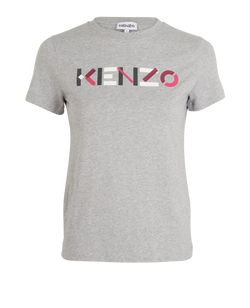 Kenzo Logo T-Shirt, Cotton, Grey, Sz S, 2*