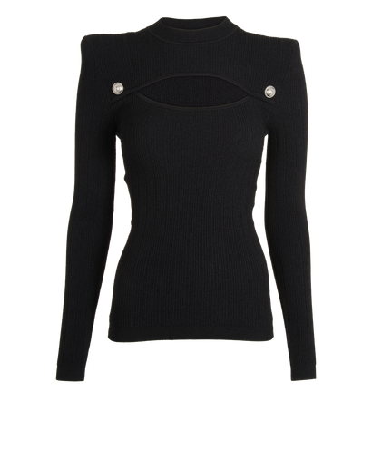 Balmain Knit Cut Out Top, &pound;220, Front view