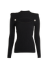 Balmain Knit Cut Out Top, &pound;220, Front view